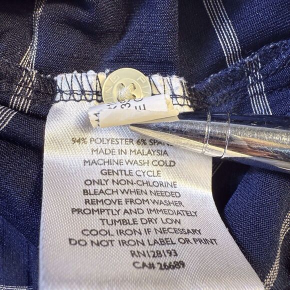 Ping Polo Golf Shirt Mens XL Navy Blue Striped Short Sleeve Performance Casual - Picture 3 of 9